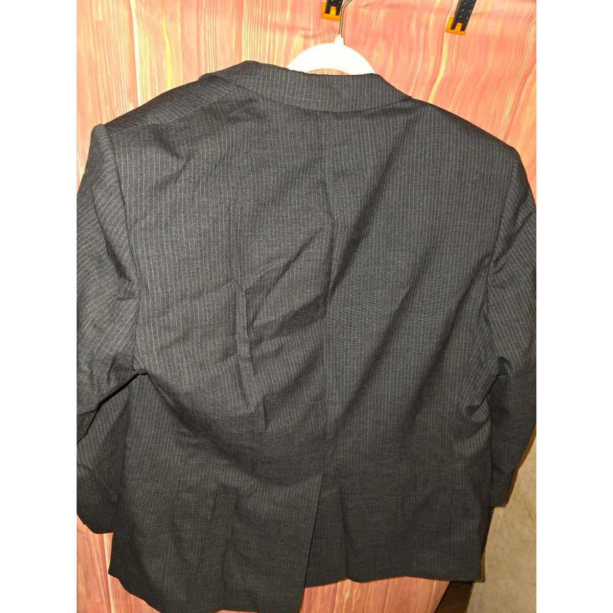 DKNY Mens Sport Coat Dark Grey With Pinstripe