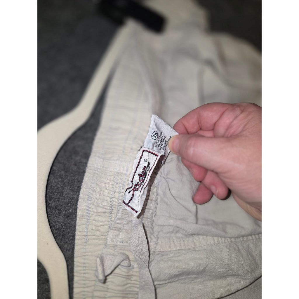 Koret Womens 3X Cotton Capri Pants Elastic Waist Drawstring Pockets Light Khaki
