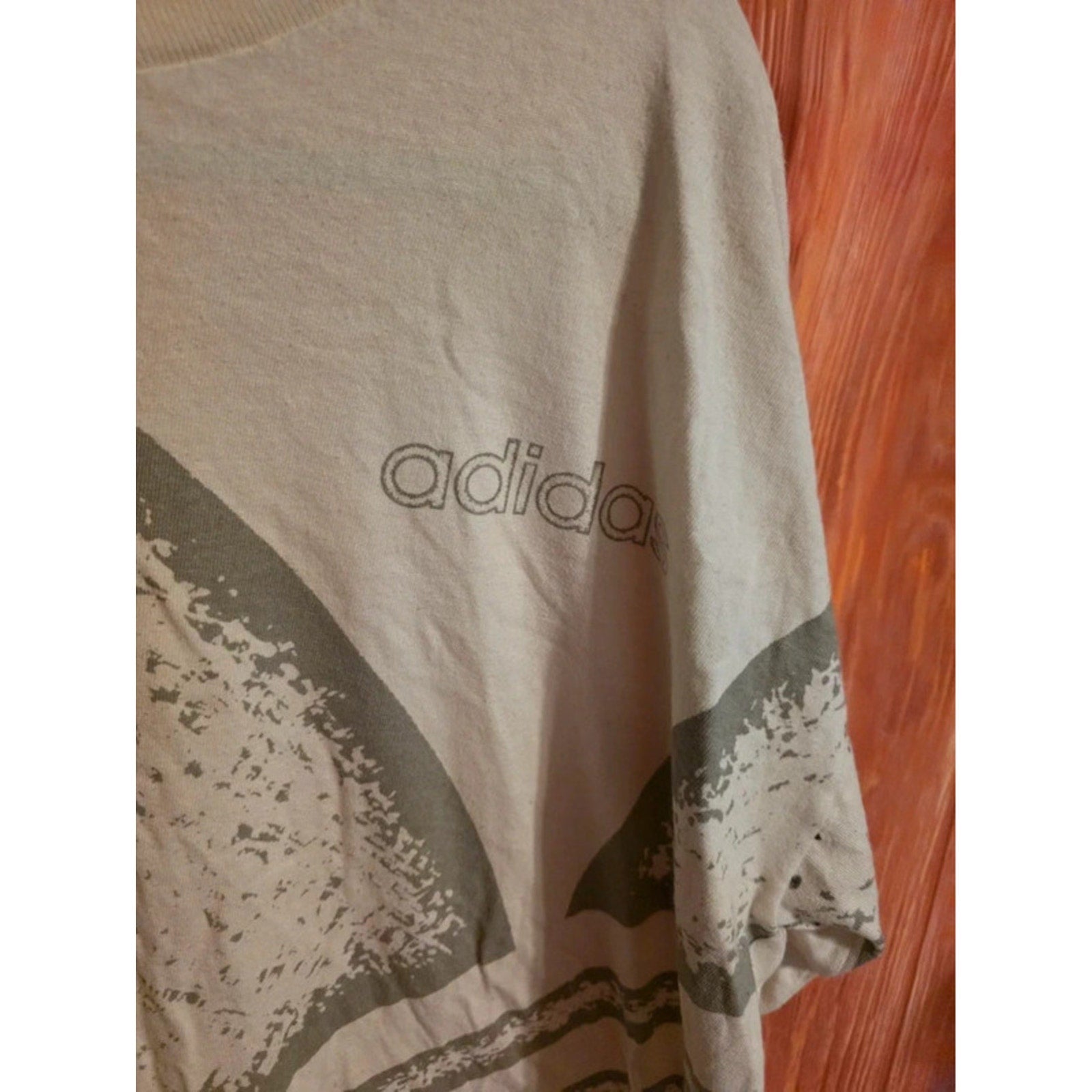 Vintage 80s/90s Adidas Oversized Big Trefoil Wrap Graphic T-Shirt