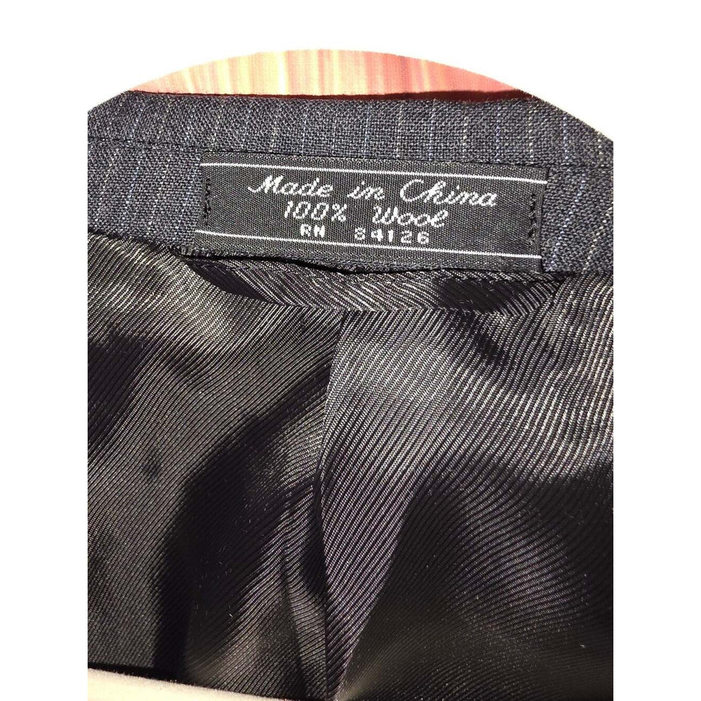 DKNY Mens Sport Coat Dark Grey With Pinstripe