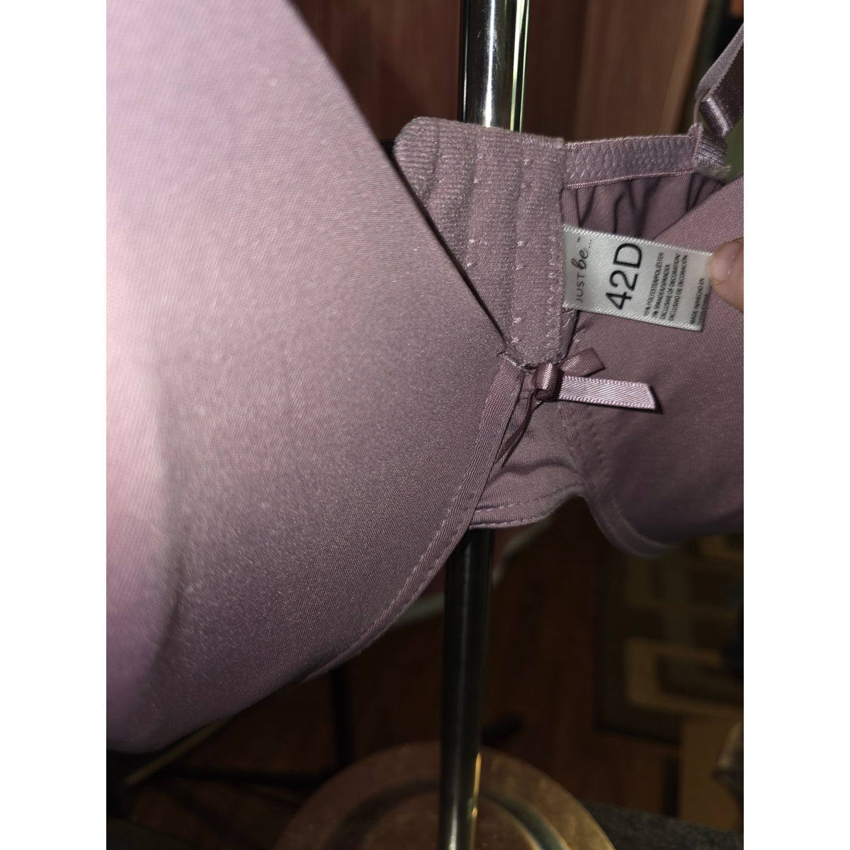NWOT Just Be 42D Balconette Bra Lilac Lace Underwire