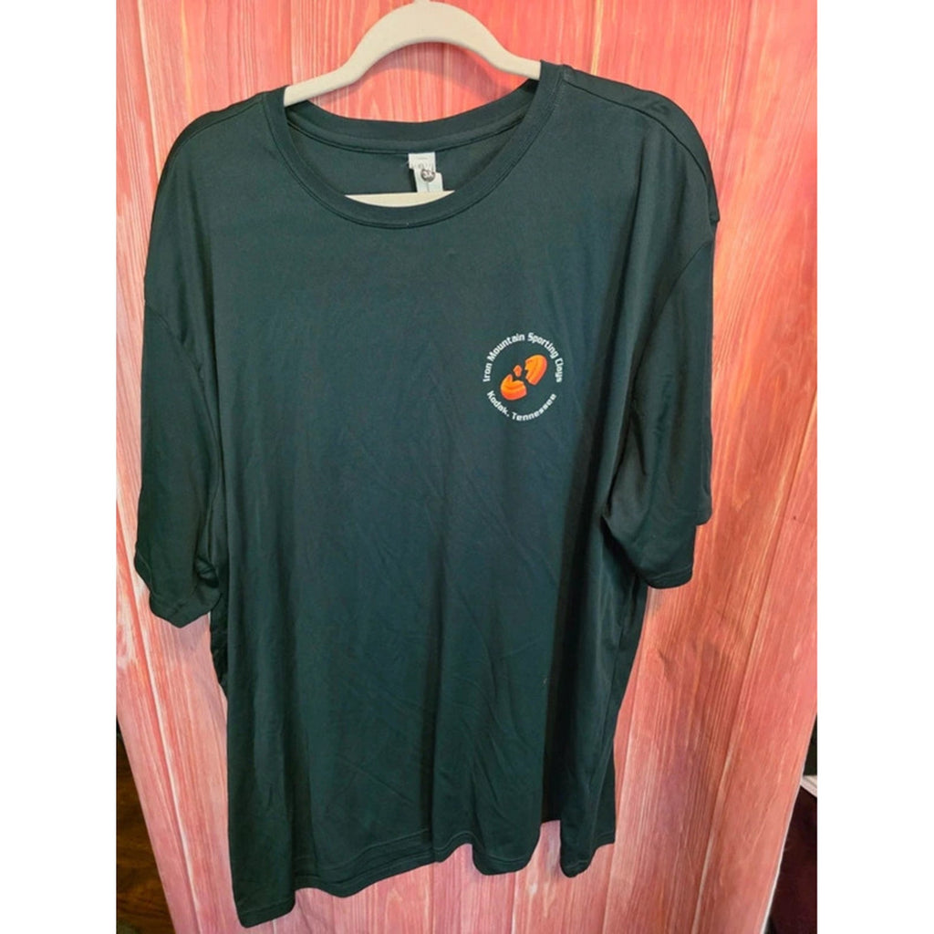 BAW Mens 3X Iron Mountain Sporting Clays Kodak TN Performance Shirt Dark Green