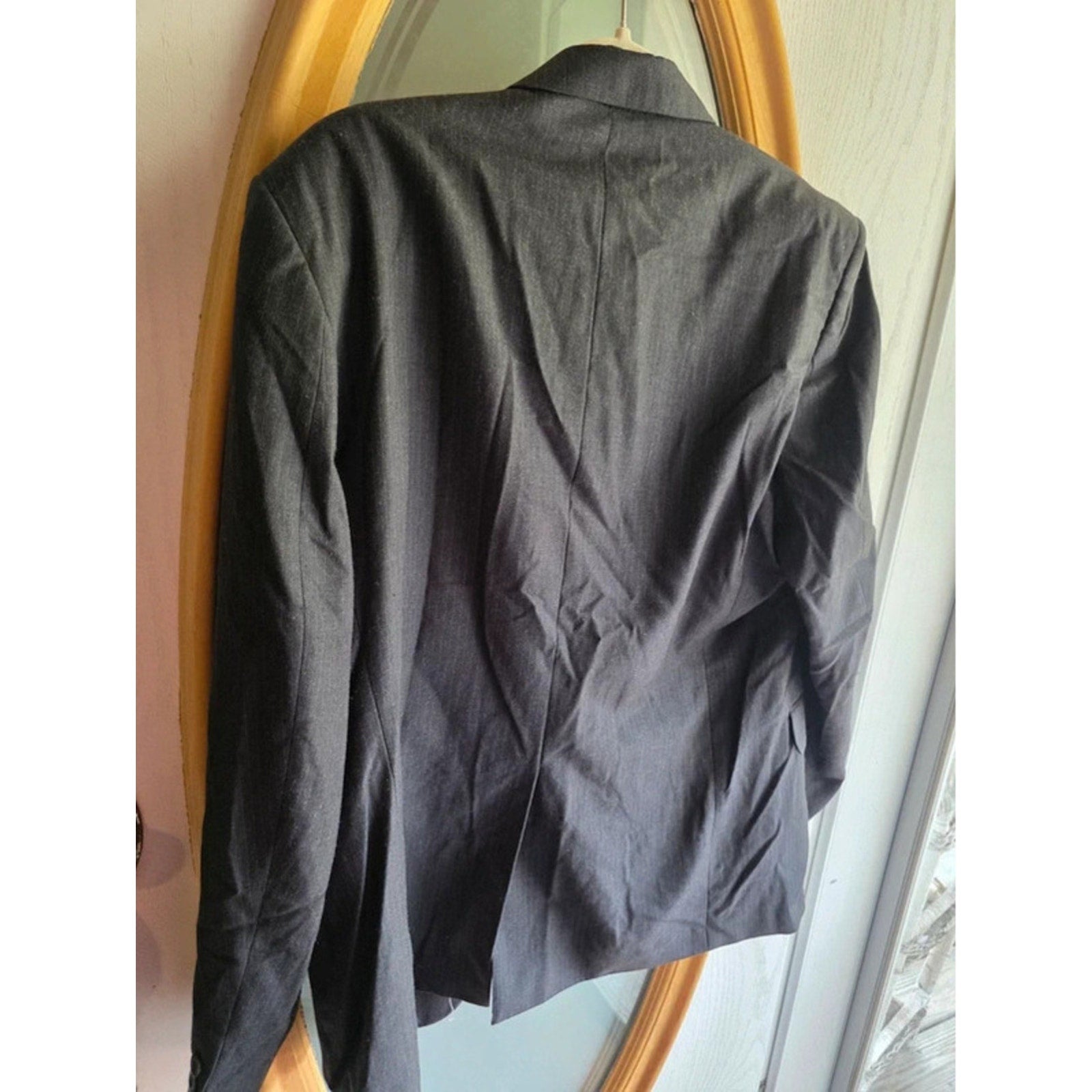 Attention Mens 42R Charcoal Gray Pinstripe 3-Button Jacket Blazer Fully Lined
