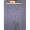 Extra Touch Sportswear Lavender Purple Ribbon Lace V-Neck Top 3X Plus