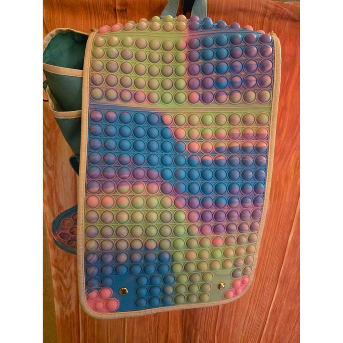 3 Piece Pop It Fidget Bag Set Backpack Crossbody Unicorn Pastel Rainbow Sensory