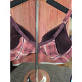 NWOT Cacique Lane Bryant Balconette Bra 46C Pink Brown Plaid Lace Underwire $65
