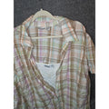 Fashion Bug Women's Button-Up Plaid Blouse with White Tank Top 30/32