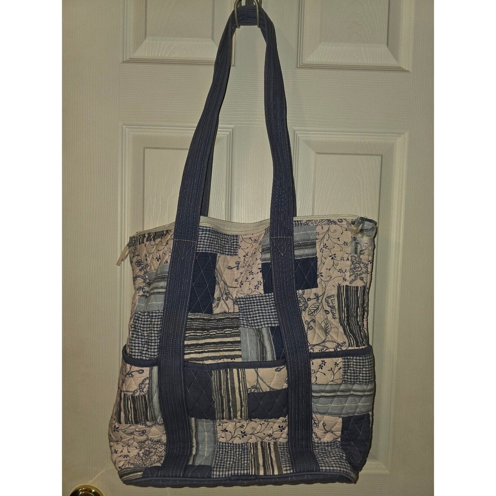 Patchwork floral tote bag