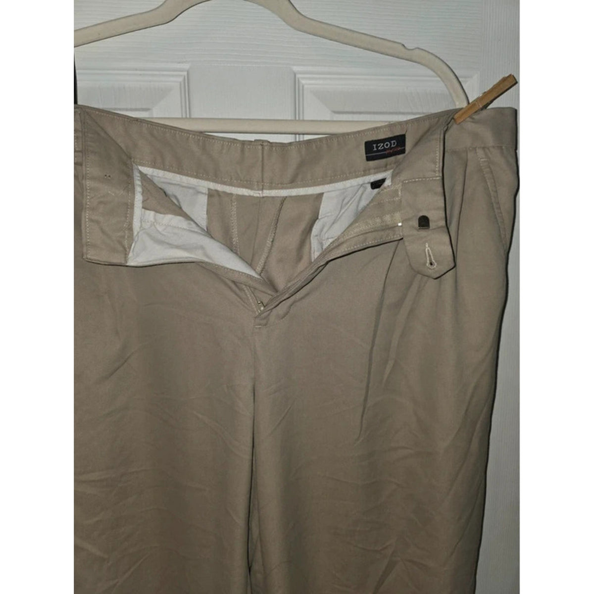 IZOD  Mens Performance Golf Chino Pants 36x32 Khaki Tan