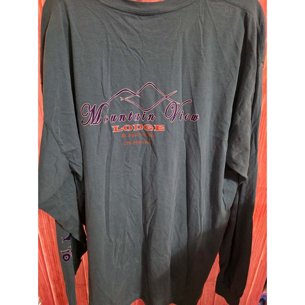 Comfort Colors Mountain View Lodge St. Paul Virginia Long Sleeve Pocket Tee Size