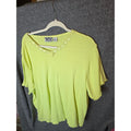 Proudly Plus Yellow Knit Top with Lace Trim and Bow Detail