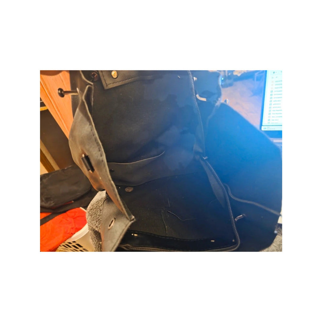 2 Pc Black Faux Leather Slouchy Bucket Shoulder Tote  & Matching Envelope Clutch