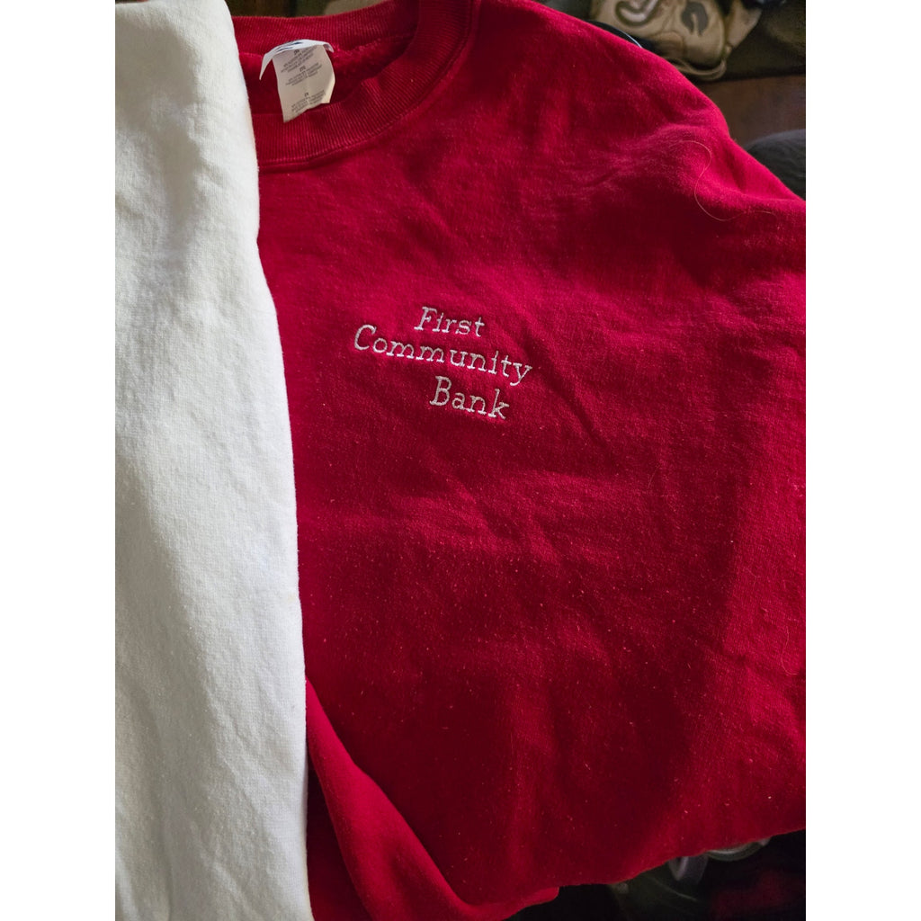 Jerzees NuBlend 2XL Crewneck Sweatshirts (2-Pack) - Red & White