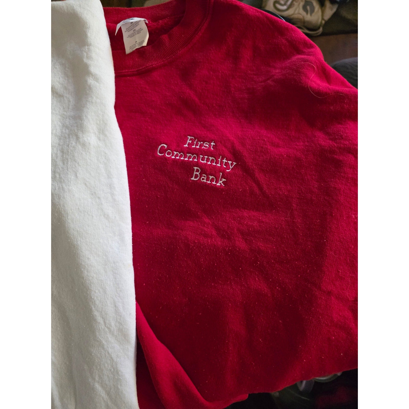 Jerzees NuBlend 2XL Crewneck Sweatshirts (2-Pack) - Red & White