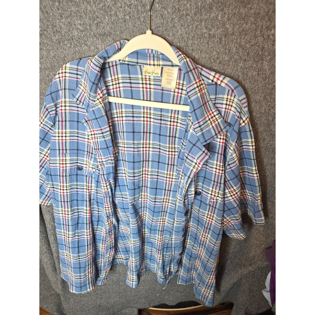 Better Break Blue Plaid Button-Up Shirt 2x