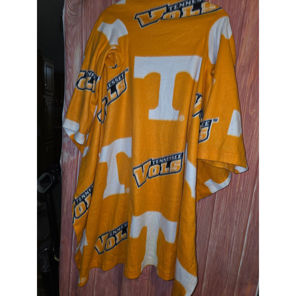 Tennessee Volunteers NCAA Fleece Wrap Shawl Cape Blanket Orange White One Size