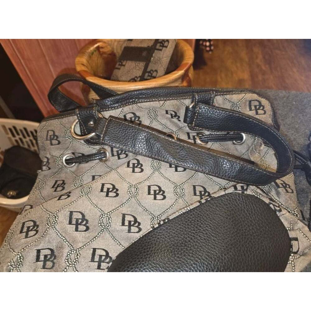 Vintage Dooney & Bourke DB Nautical Rope Monogram Shoulder Bag & Matching Wallet