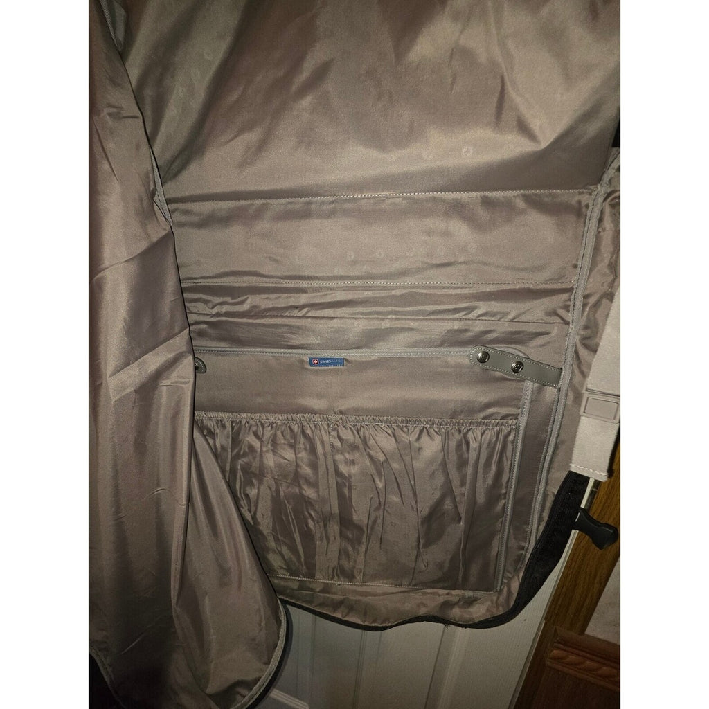 Black garment bag with shoulder strap