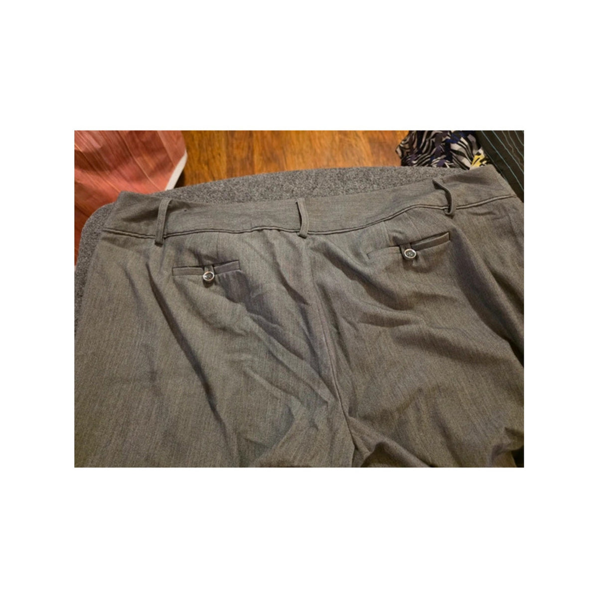Larry Levine Woman Plus Size 24WP Gray Short Career Trousers/Dress Pants