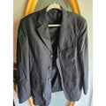 Attention Mens 42R Charcoal Gray Pinstripe 3-Button Jacket Blazer Fully Lined