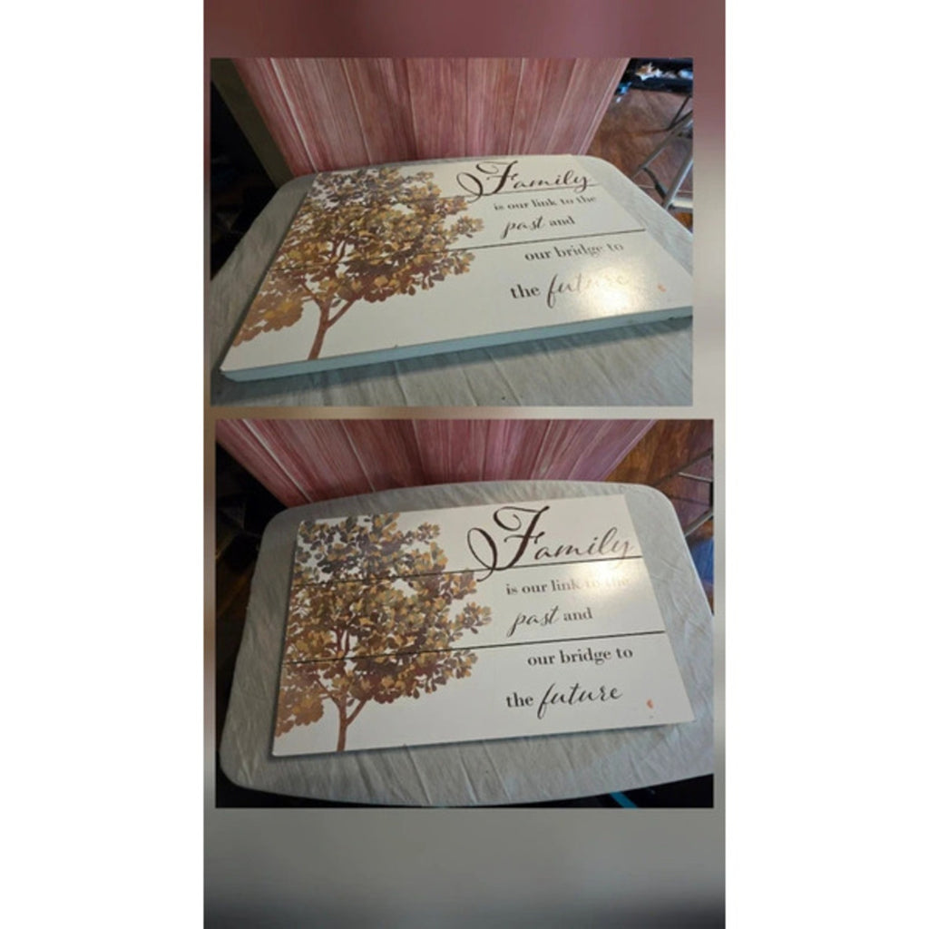Wooden Slat "Family Tree" Wall Sign - Inspirational Home Decor Plaque