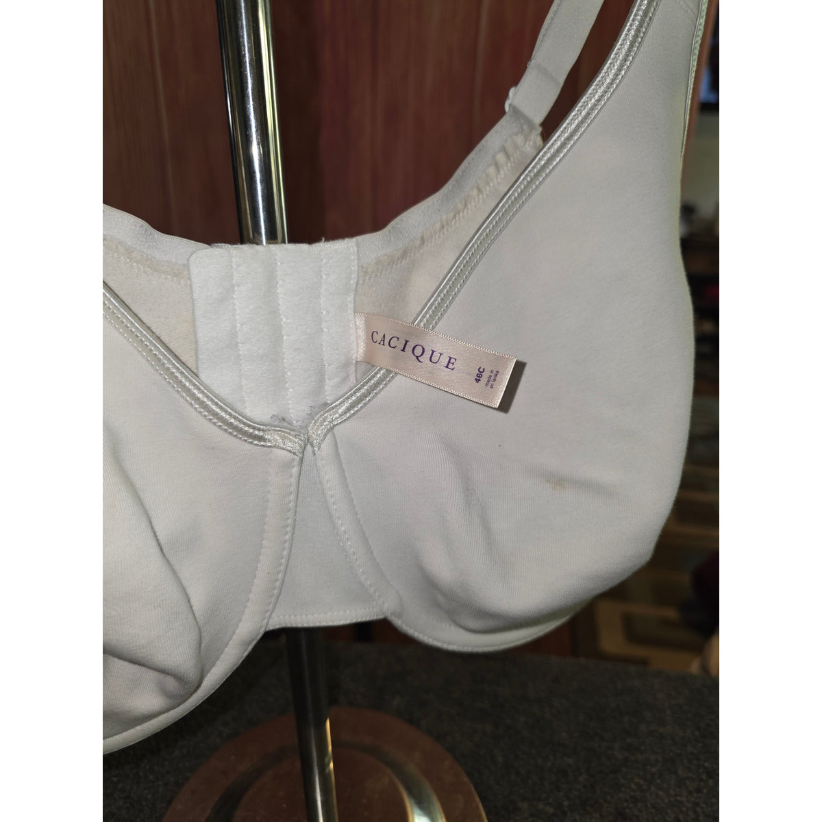 Cacique Lane Bryant White Balconette Bra 46C (MSRP $55)
