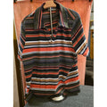 Carolina Colours Plus Women’s 26/28W Vintage 70s Striped Johnny Collar Polo Top