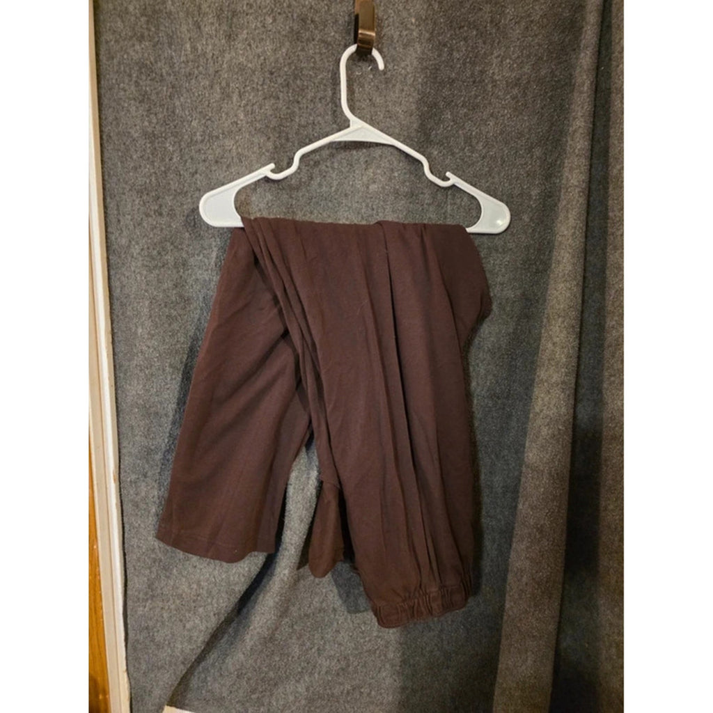 Fashion Bug Womens 22/24W Dark Chocolate Brown Elastic Waist Knit Pants Vintage