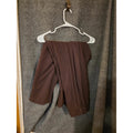 Fashion Bug Womens 22/24W Dark Chocolate Brown Elastic Waist Knit Pants Vintage