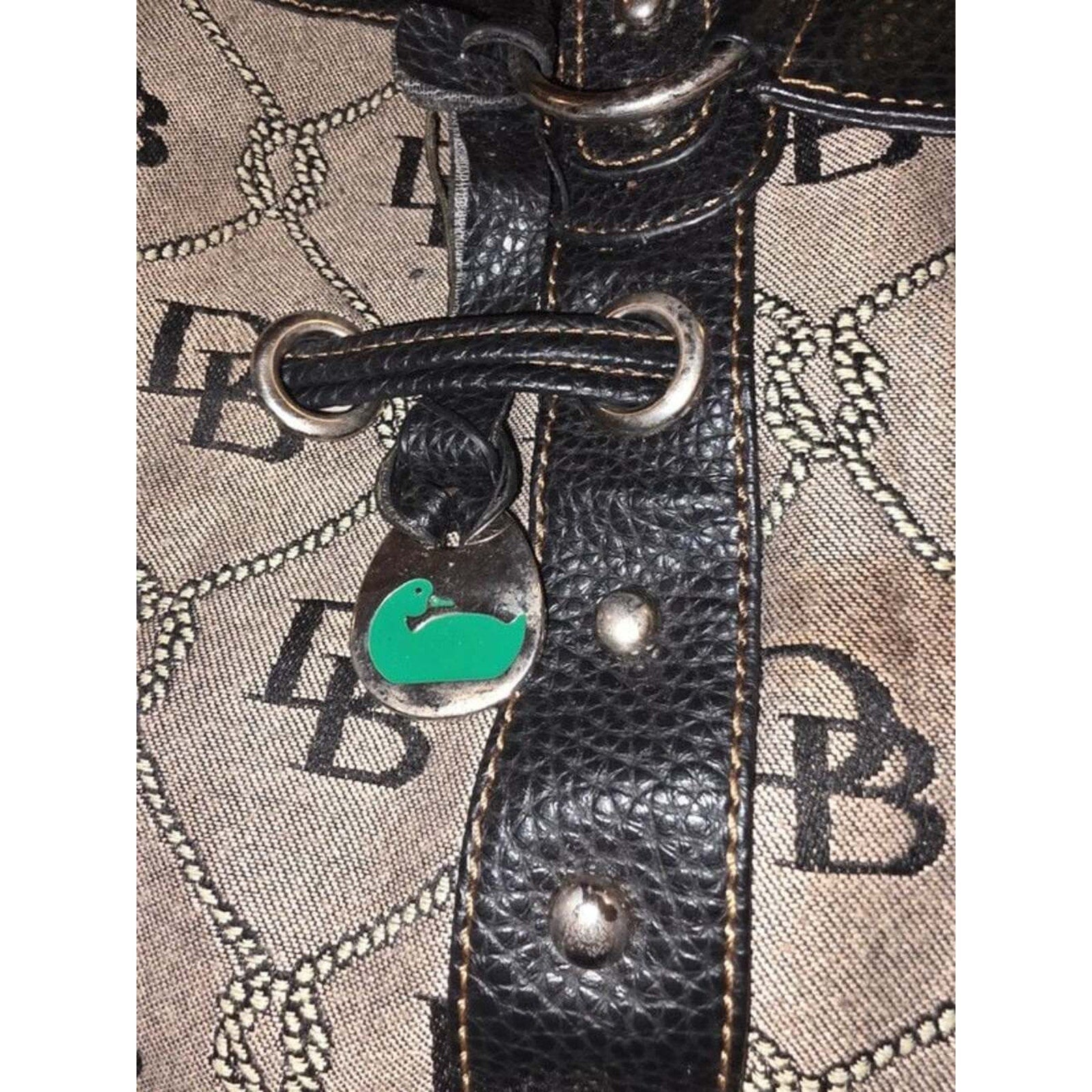 Vintage Dooney & Bourke DB Nautical Rope Monogram Shoulder Bag & Matching Wallet