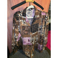 Bon Worth Womens 26/28 Plus Patchwork Paisley Floral Textured Knit Button Shirt