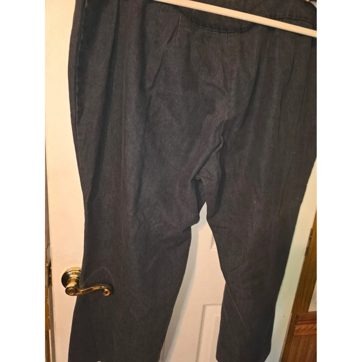Cato Dark Wash Stretch Denim Trousers 24WP Petite Wide Leg Slacks