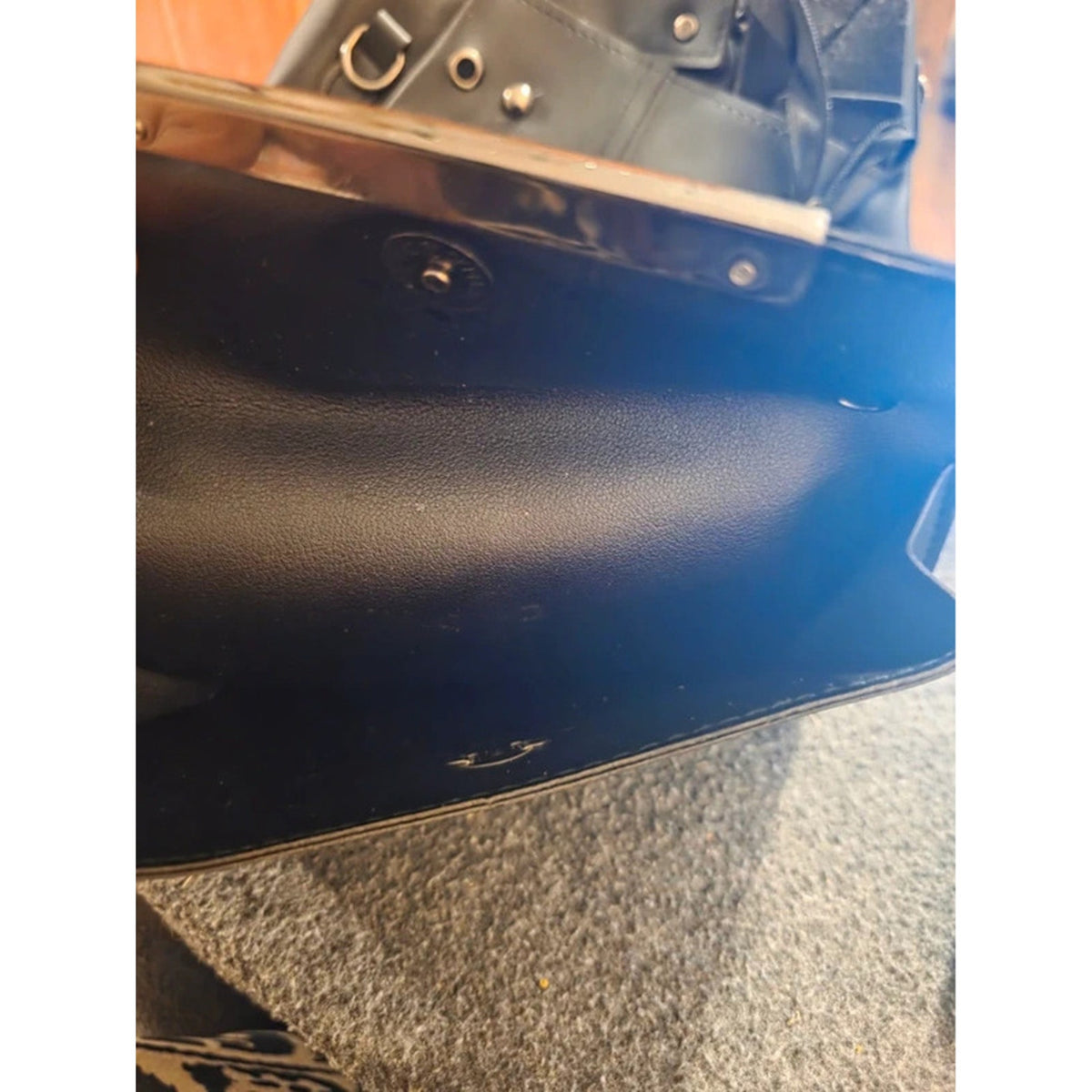 2 Pc Black Faux Leather Slouchy Bucket Shoulder Tote  & Matching Envelope Clutch