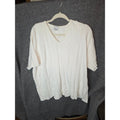 Carolina Colurs White V-Neck Short Sleeve Sweater 22/24
