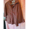 Carolina Colours Plus Red Tartan Plaid Button Down Blouse 18 100% Cotton
