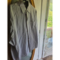 Van Heusen Mens Large 16-16.5 Striped Long Sleeve Dress Shirt Brown Beige