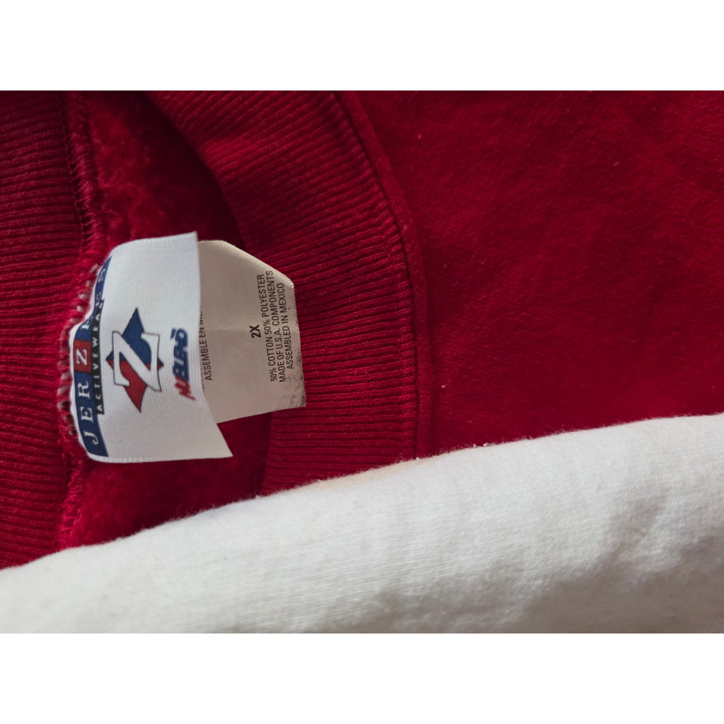 Jerzees NuBlend 2XL Crewneck Sweatshirts (2-Pack) - Red & White