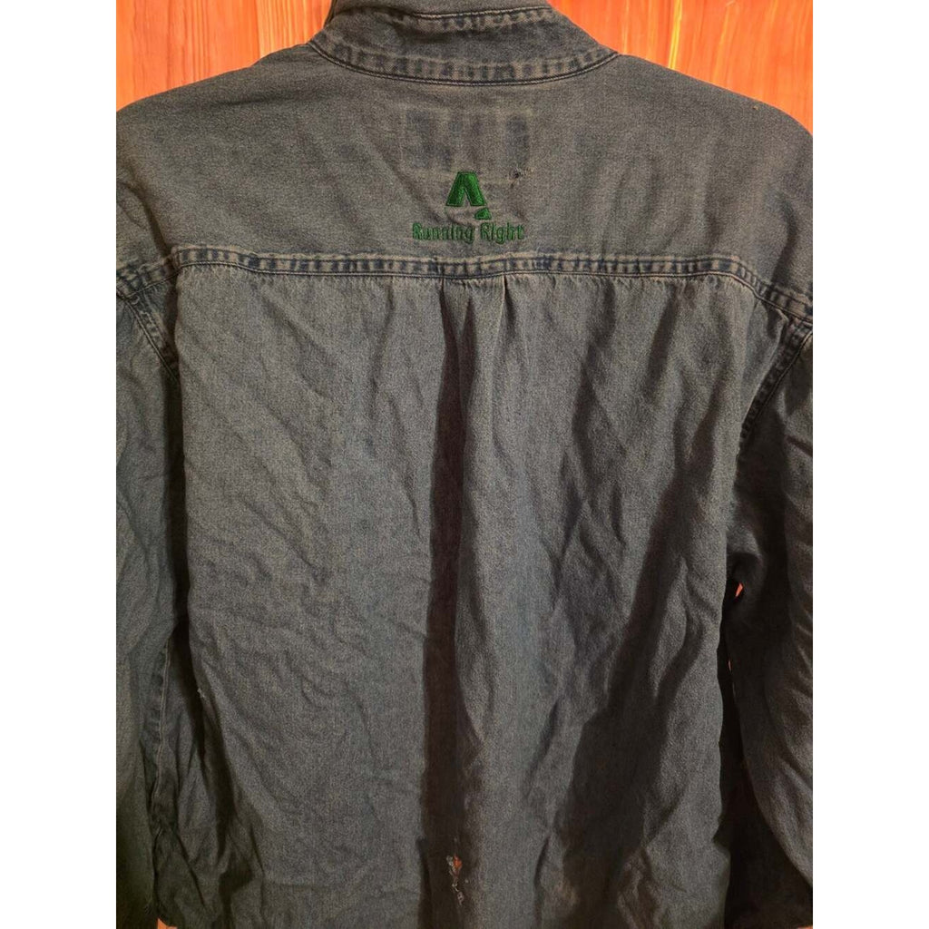 Vintage Aramark Paramount Coal Deep Mine 26 Embroidered Denim Work Shirt