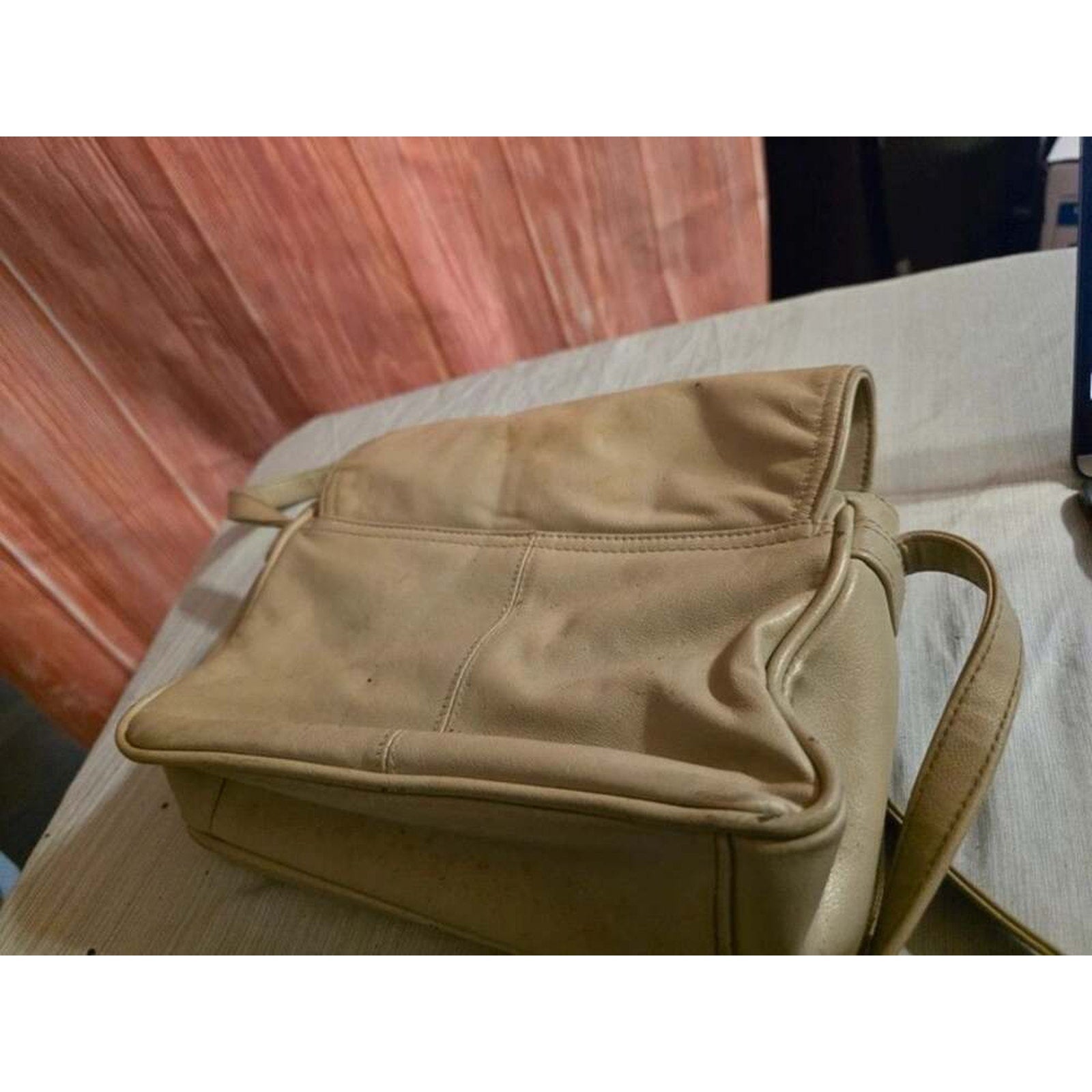 Vintage Jaclyn Smith Beige Crossbody Organizer Bag - 80s/90s Retro Wallet Purse