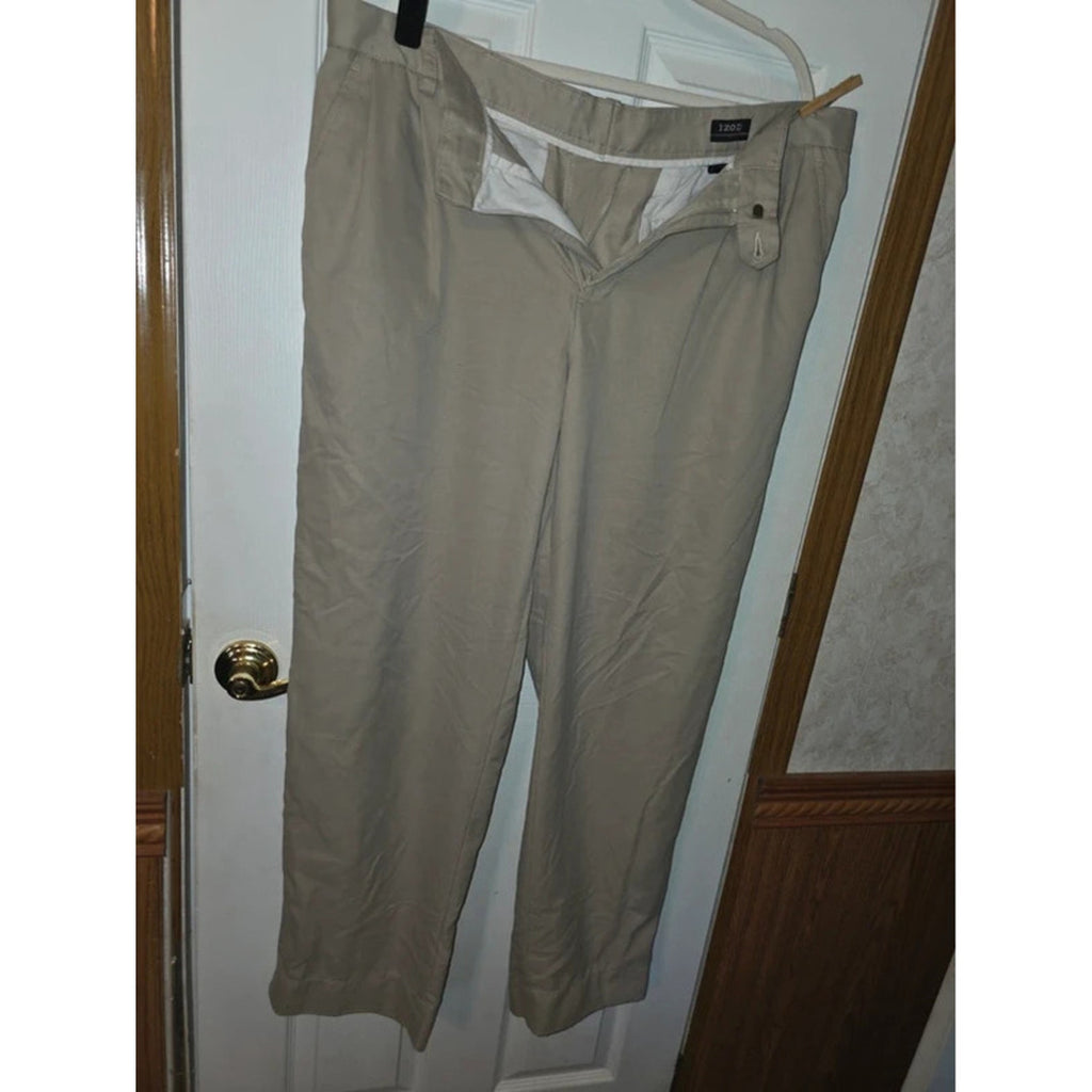 IZOD  Mens Performance Golf Chino Pants 36x32 Khaki Tan