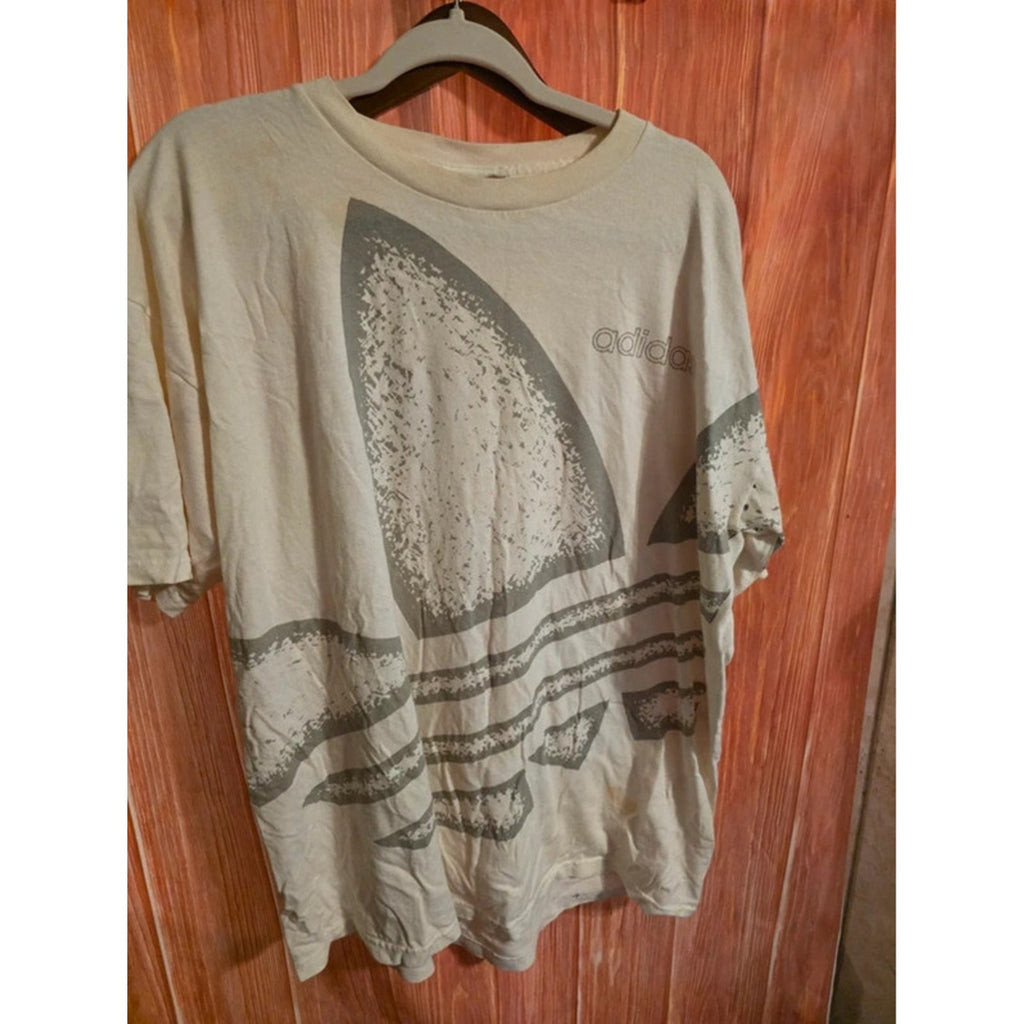 Vintage 80s/90s Adidas Oversized Big Trefoil Wrap Graphic T-Shirt