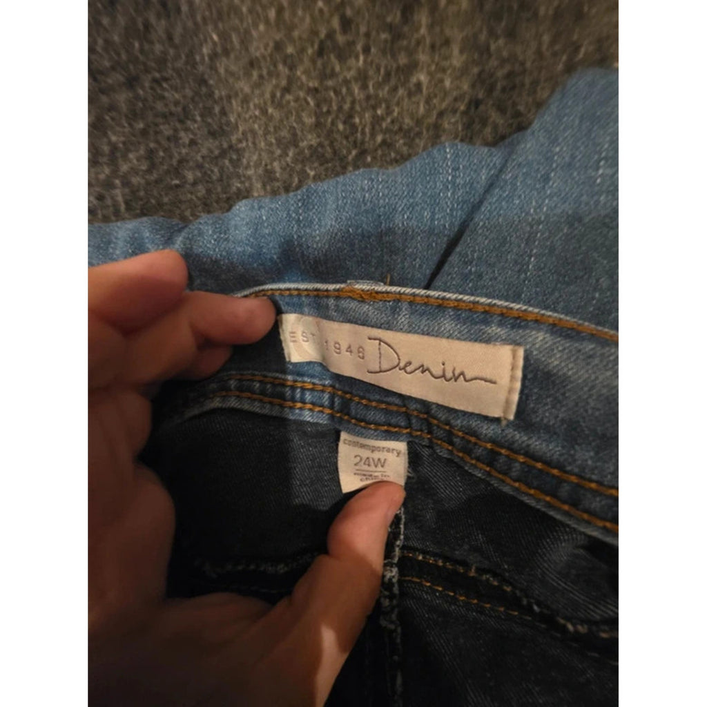 EST 1946 Denim Womens 24W Contemporary Medium Wash Straight Leg Stretch Jeans