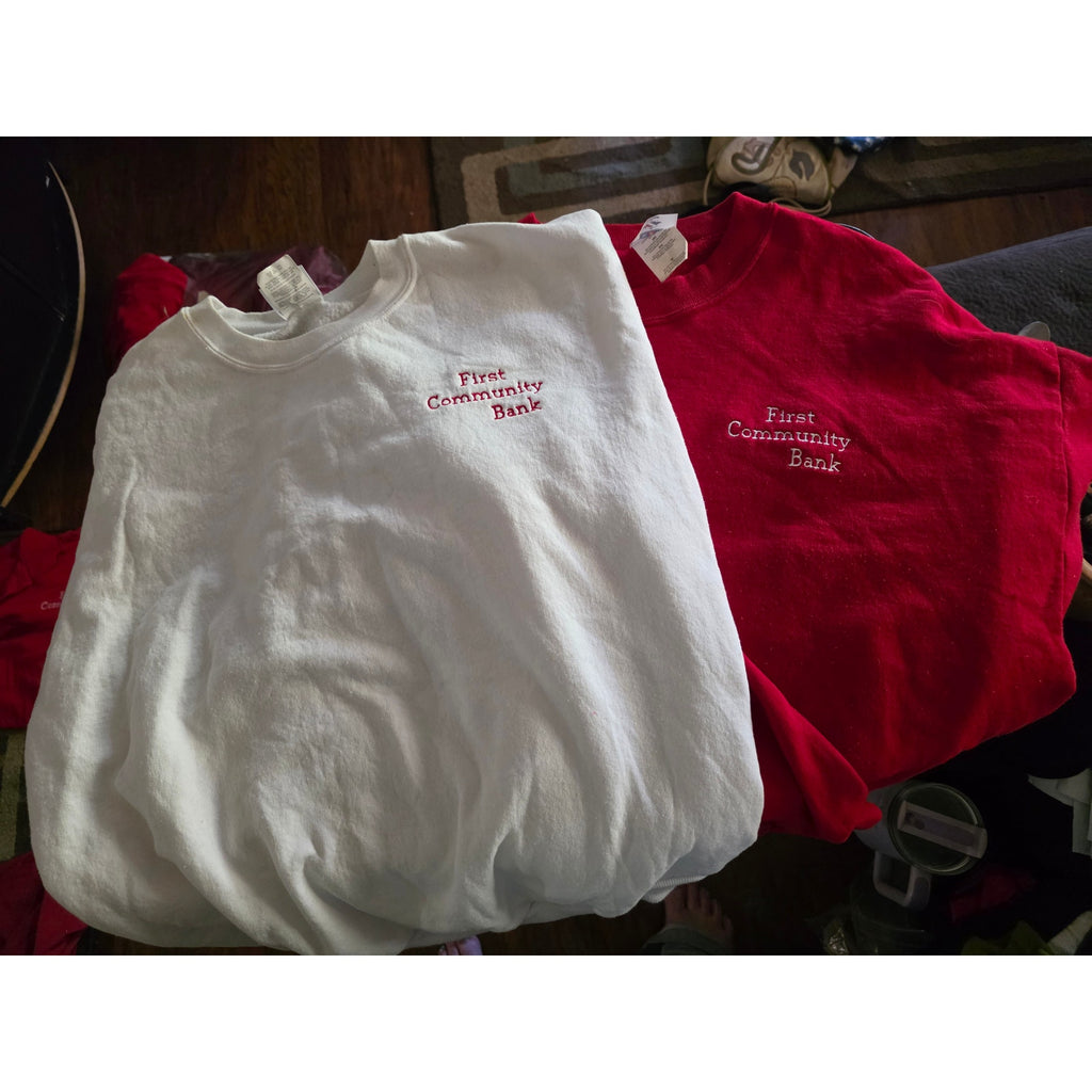 Jerzees NuBlend 2XL Crewneck Sweatshirts (2-Pack) - Red & White