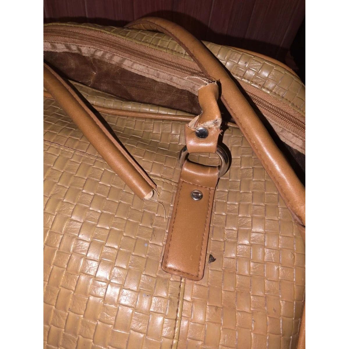 Companion Road Tan Beige Woven Pet Carrier Small Dog Cat Travel TLC Repurpose