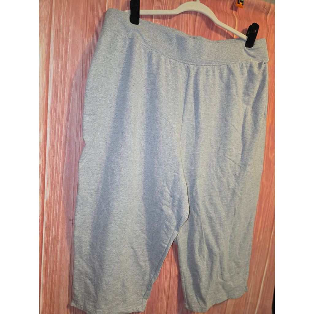 Koret Womens 3X Cotton Capri Pants Elastic Waist Drawstring Pockets Light Khaki