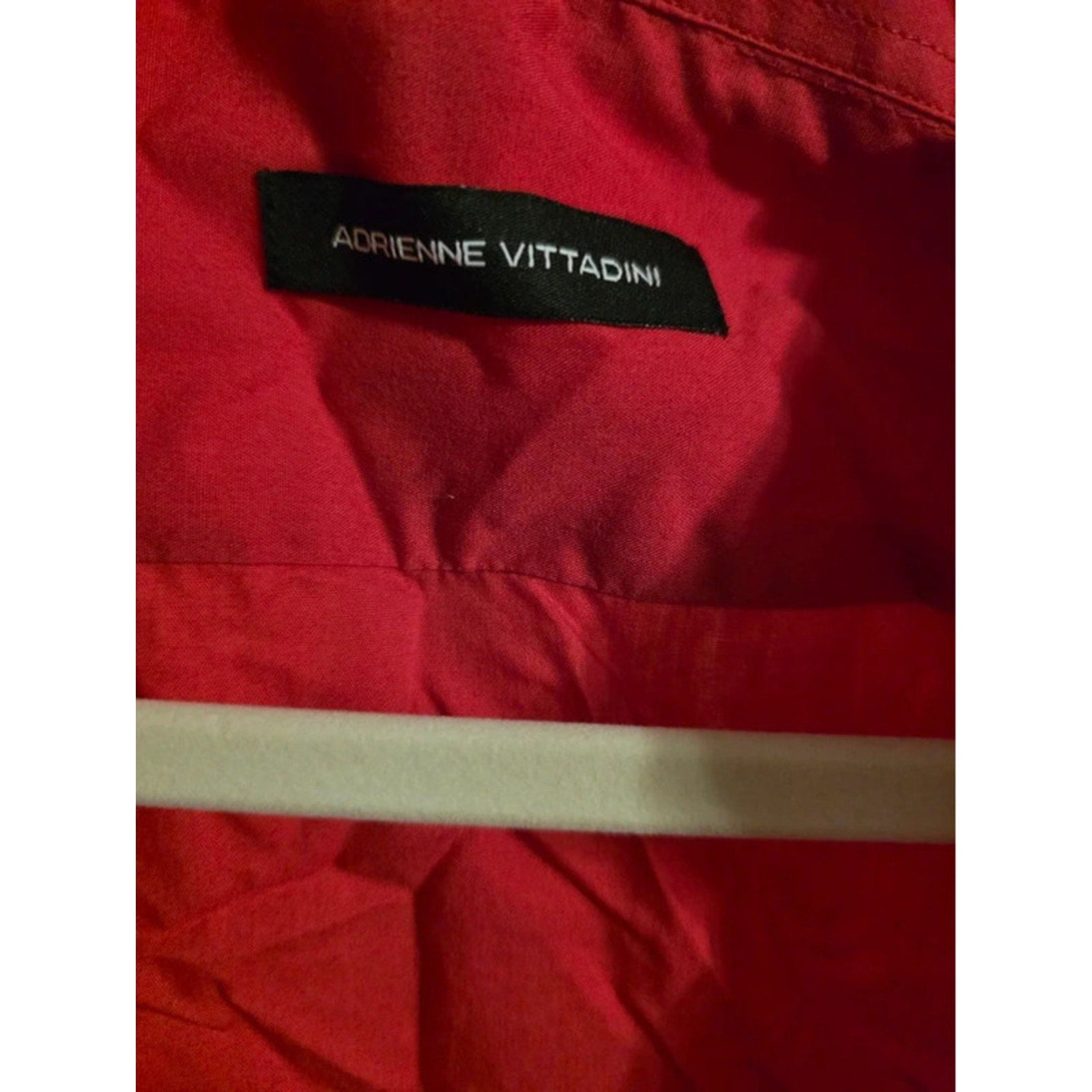 Adrienne Vittadini Mens Crimson Red Dress Shirt Long Sleeve 17-17.5 36/37 Tall