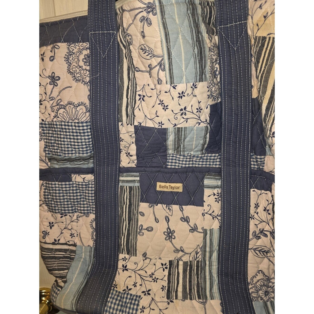 Patchwork floral tote bag