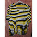 Carolina Colours Plus Yellow Black White Striped Short Sleeve T-Shirt Size 26W