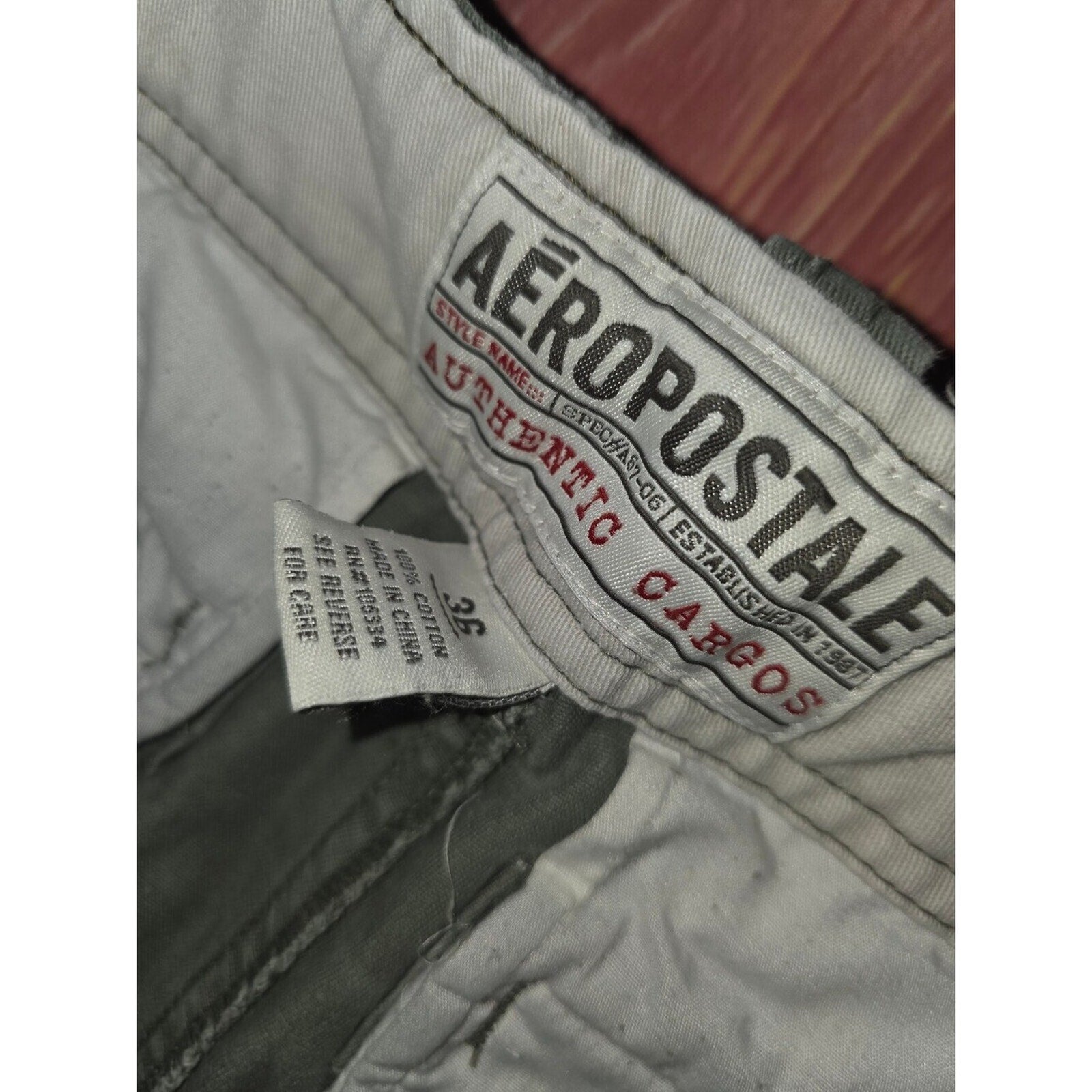 Aeropostale Authentic Cargos Men's Cargo Shorts Size 36 Green