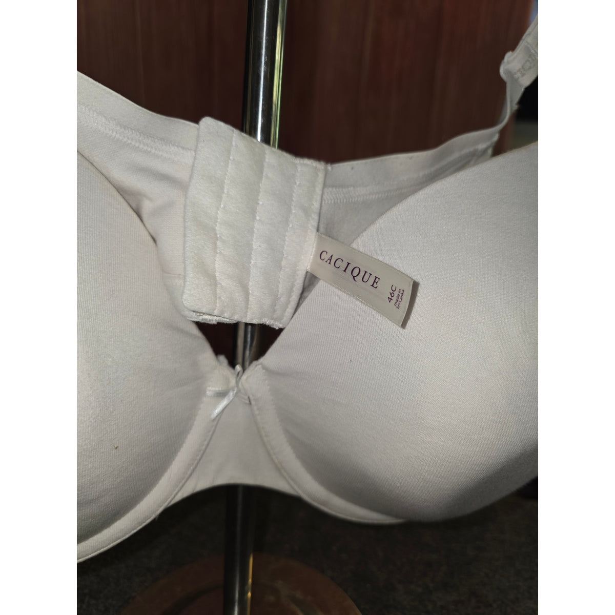 Cacique Lane Bryant White Padded Balconette Bra 46C (MSRP $55)